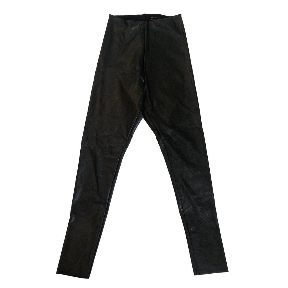 Commando Perfect Control Faux Leather Leggings Black High Rise Women's MP Petite